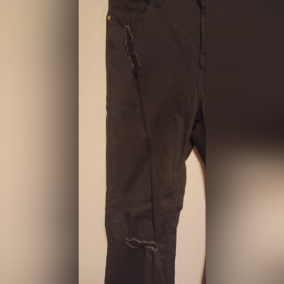 Indigo Rein Women's Jeans Midrise Black Size 11 W29/L32.5 Distressed Preowned - Picture 3 of 11